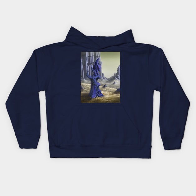 No Man's Sky alien landscape Kids Hoodie by Hedgeh0g